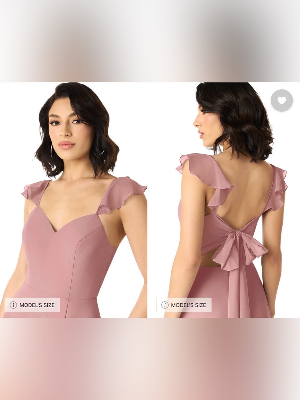 Azazie Everett Dusty Rose Chiffon Dress - Picture 3 of 9